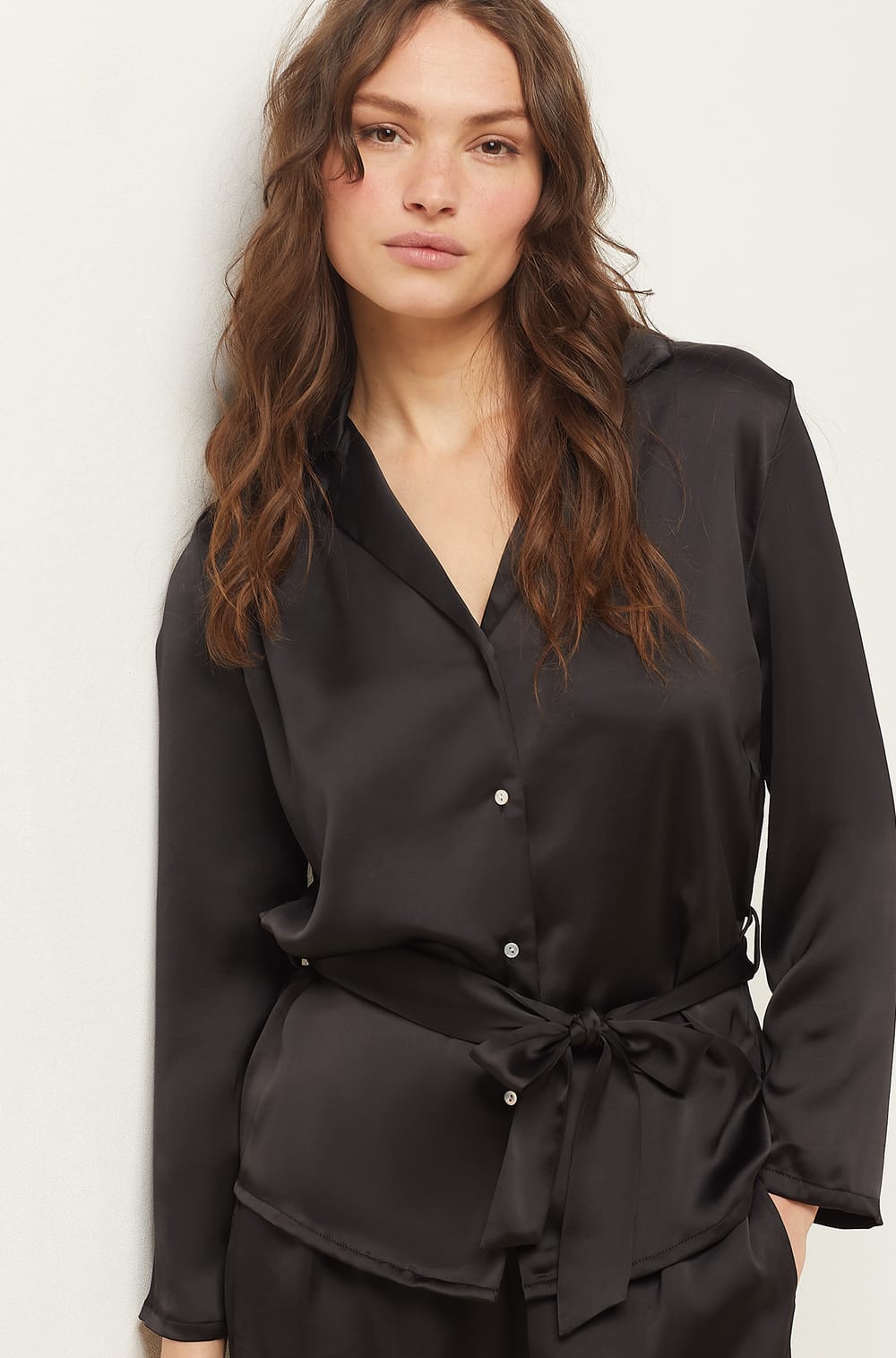 Chemise de pyjama &agrave; nouer;${refinementColor}