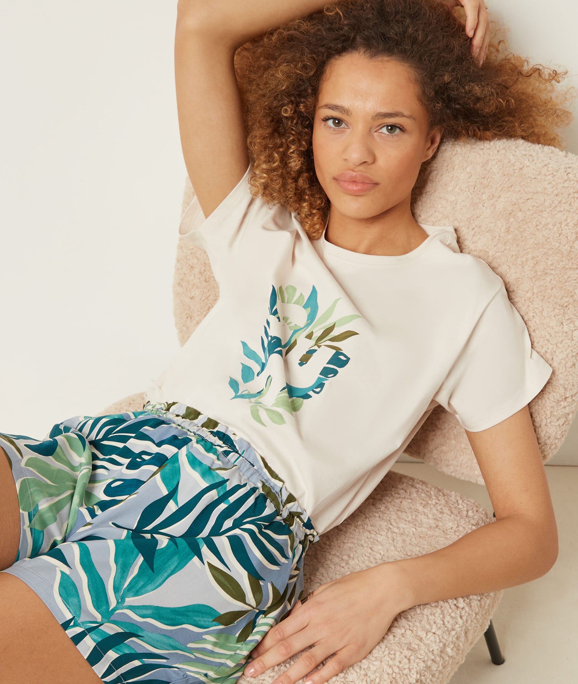 Print Sleep Shorts TRINITY KAKI ETAM