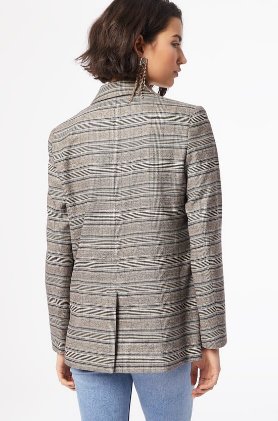 Veste blazer &agrave; rayures;${refinementColor}