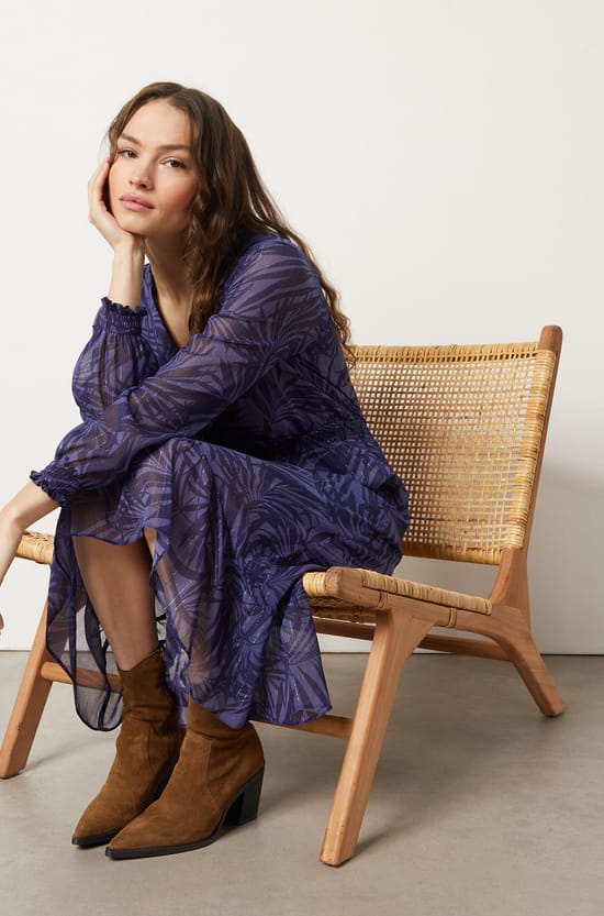 Robe longue imprim&eacute;e;${refinementColor}