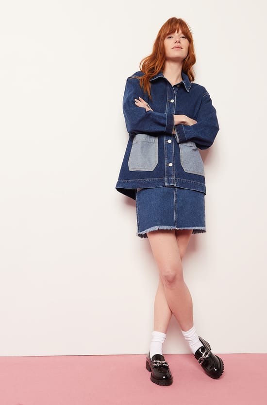 Veste en jean;${refinementColor}