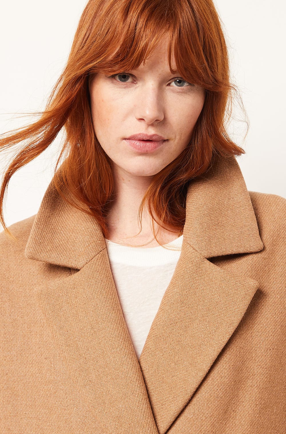 Manteau long coupe droite JULIENNE DUNE ETAM