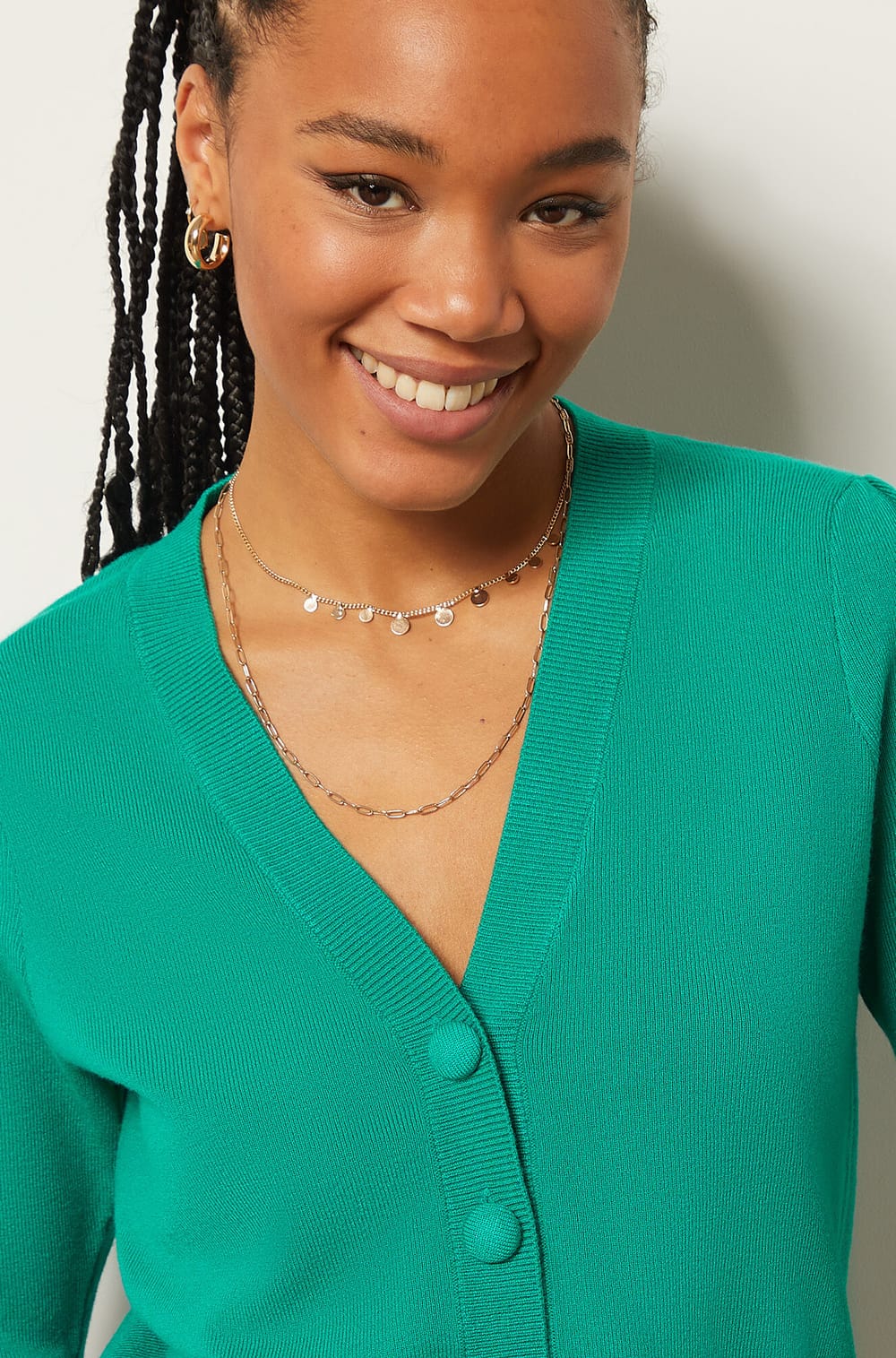 Short Sleeve Knit Cardigan OBELIA EMERAUDE ETAM