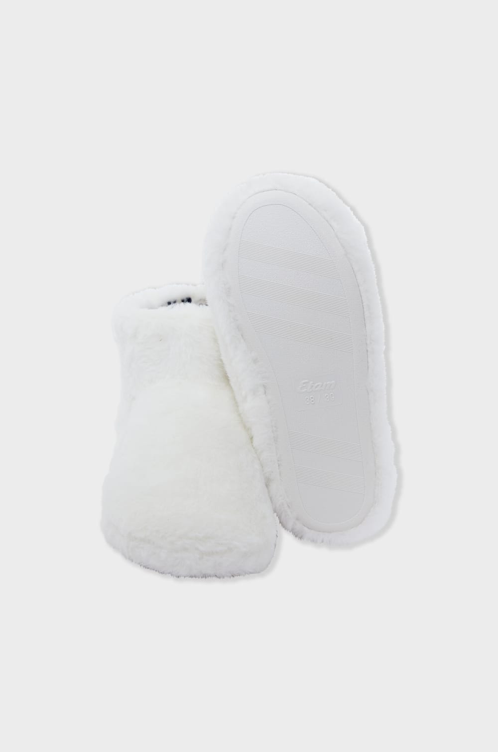 Chaussons bottines en fausse fourrure;${refinementColor}