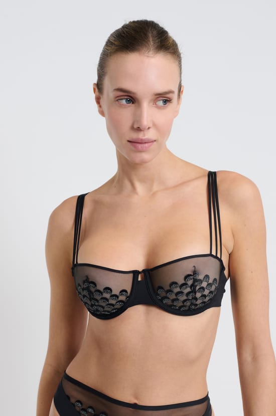 Bra No.9 - Balconette with embroidered details;${refinementColor}