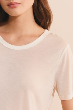 T-shirt col rond manches courtes;${refinementColor}
