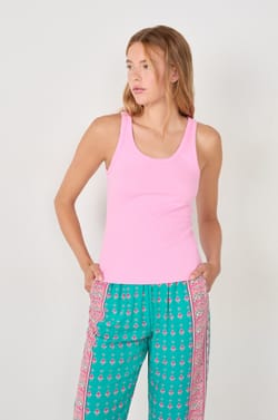 Cotton Pyjama Tank Top;${refinementColor}