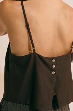 Top sans manches avec lin;${refinementColor}