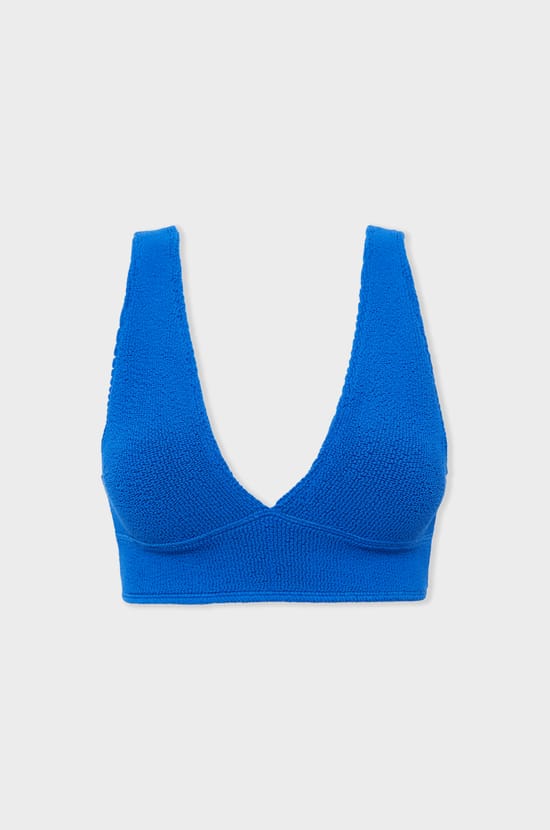 Triangle bikini top in stretch material;${refinementColor}