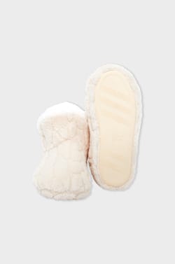 Faux Fur Ankle Boot Slippers;${refinementColor}