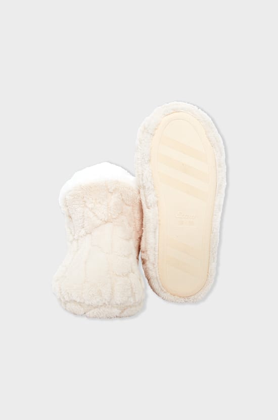 Faux Fur Ankle Boot Slippers;${refinementColor}