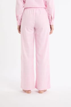 Pantalón de pijama a cuadros de algodón;${refinementColor}