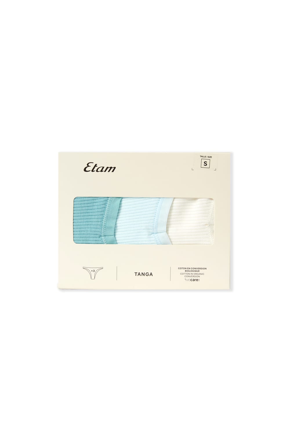 Lot de 3 tangas en coton;${refinementColor}