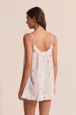 Nuisette courte en coton &agrave; motifs cerises;${refinementColor}