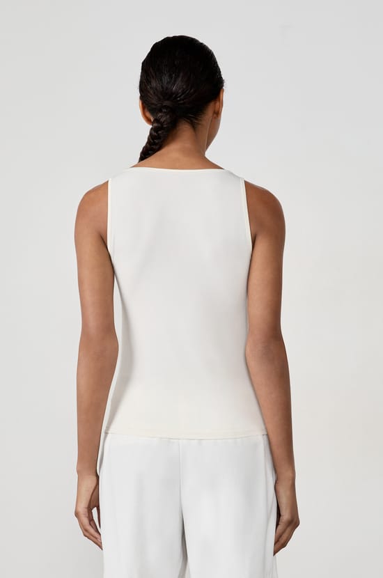 Petit Haut Eileen Fisher 100% Lin Gris, Débardeur Dos Coureur Taille S - Lagenlook Tout Doux