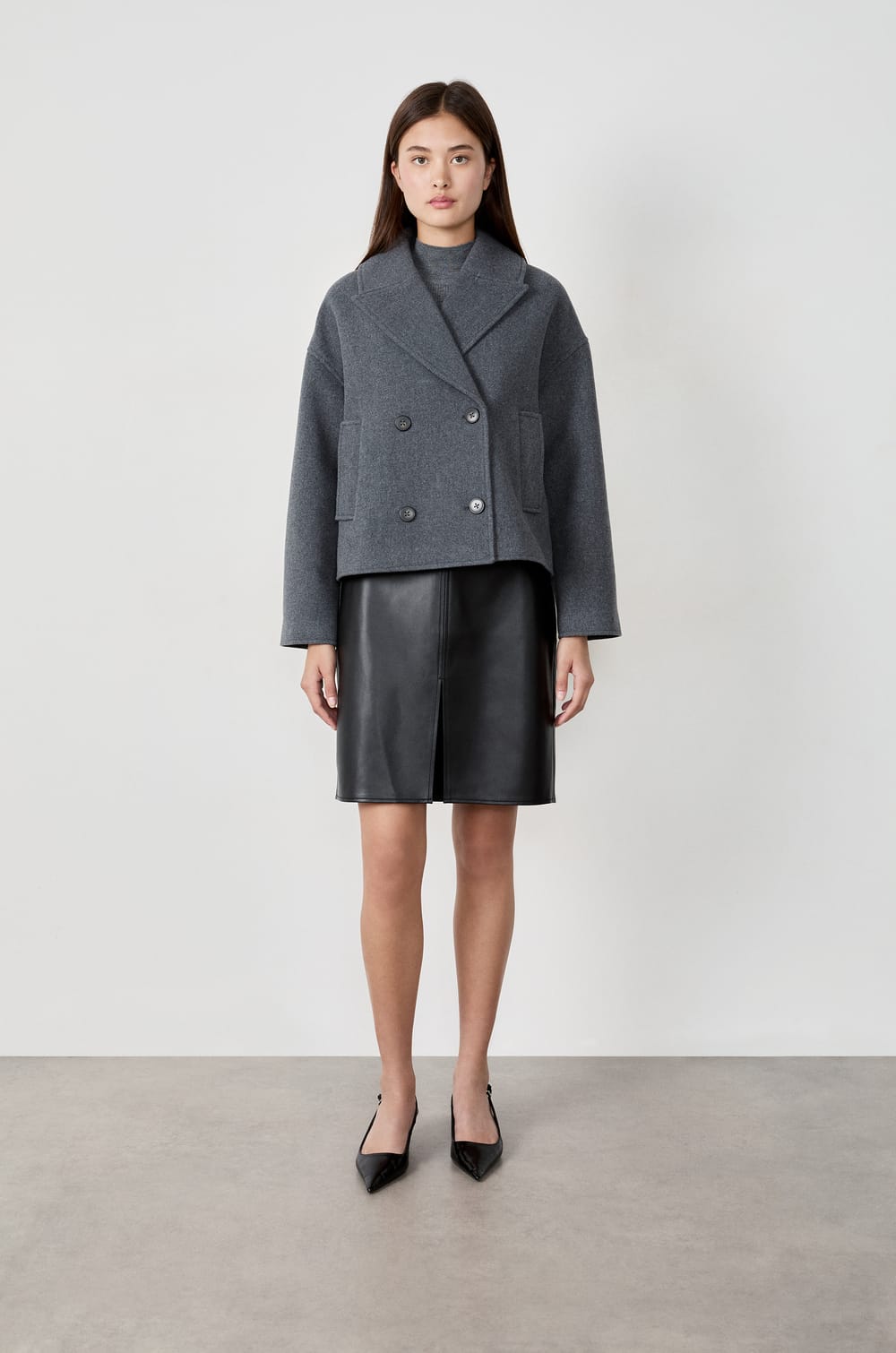 Short Peacoat;${refinementColor}