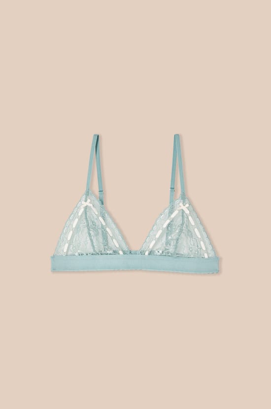 Soutien-gorge triangle en dentelle;${refinementColor}
