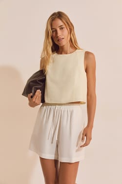 Short &eacute;lastiqu&eacute; avec lin;${refinementColor}