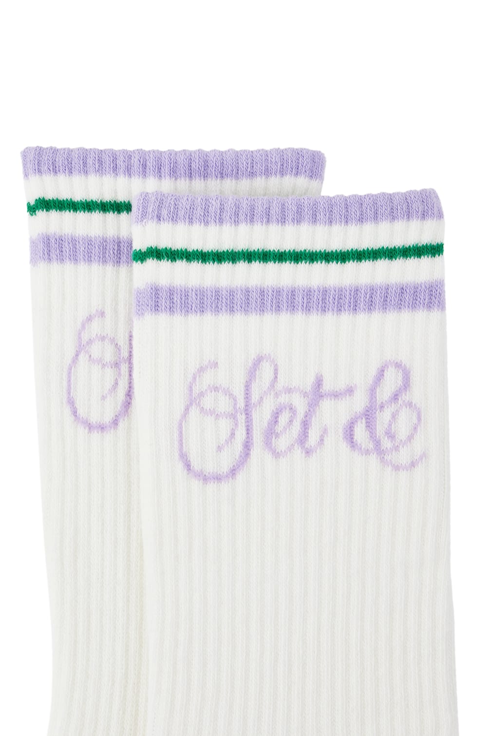 Chaussettes en coton avec &eacute;criture;${refinementColor}