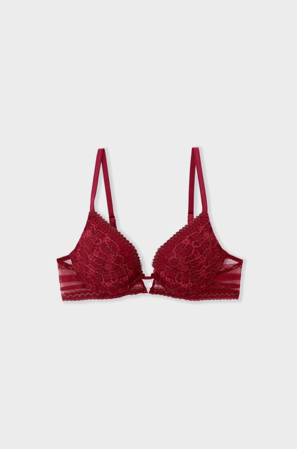 Soutien-gorge N.2 - Le push-up plongeant en dentelle irisée;${refinementColor}