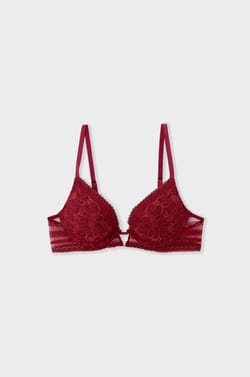 Soutien-gorge N.2 - Le push-up plongeant en dentelle irisée;${refinementColor}