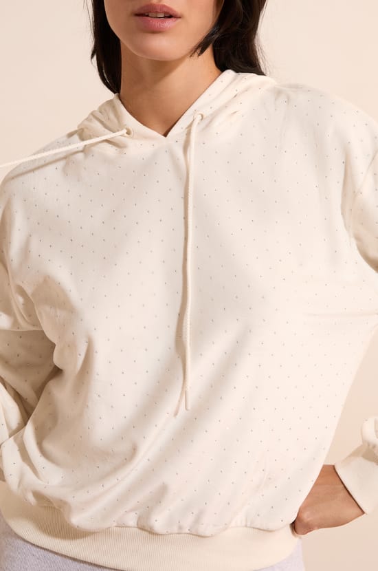 Sweatshirt avec capuche &agrave; motifs;${refinementColor}