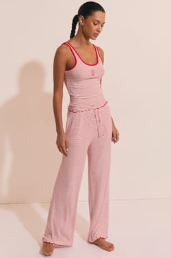 Pantalon de pyjama &agrave; rayures;${refinementColor}