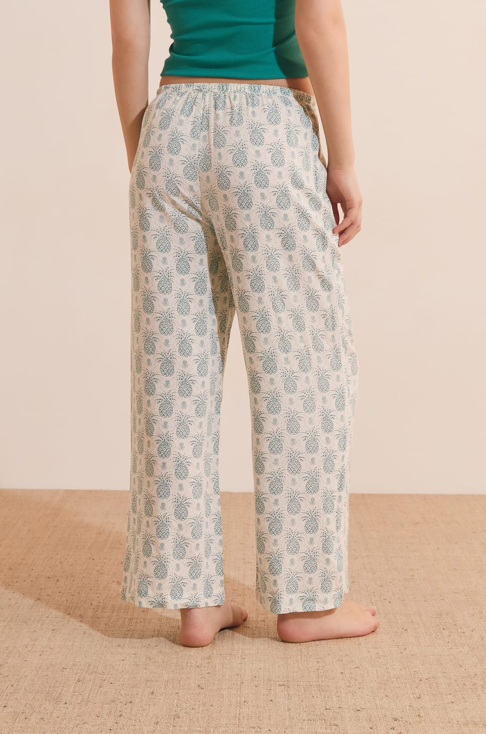 Pantalon de pyjama 7/8 &agrave; motifs;${refinementColor}
