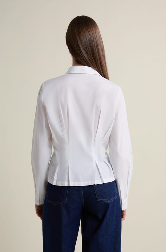 Chemise cintr&eacute;e &agrave; plis plats;${refinementColor}