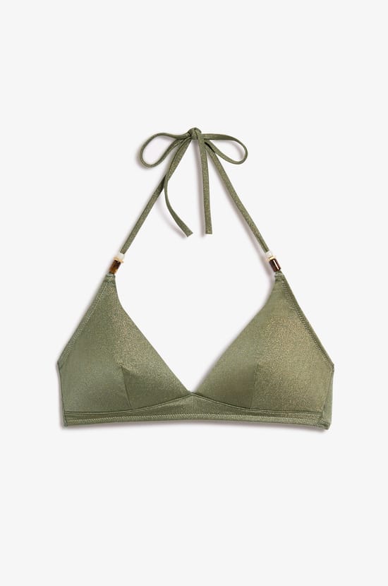 Triangle Glitter Bikini Top;${refinementColor}