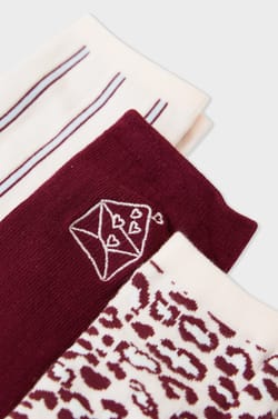 Chaussettes &agrave; motifs avec coton;${refinementColor}