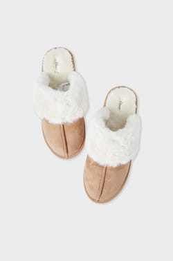 Lined mule slippers;${refinementColor}