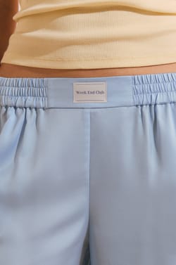 Pantalon de pyjama satin&eacute;;${refinementColor}
