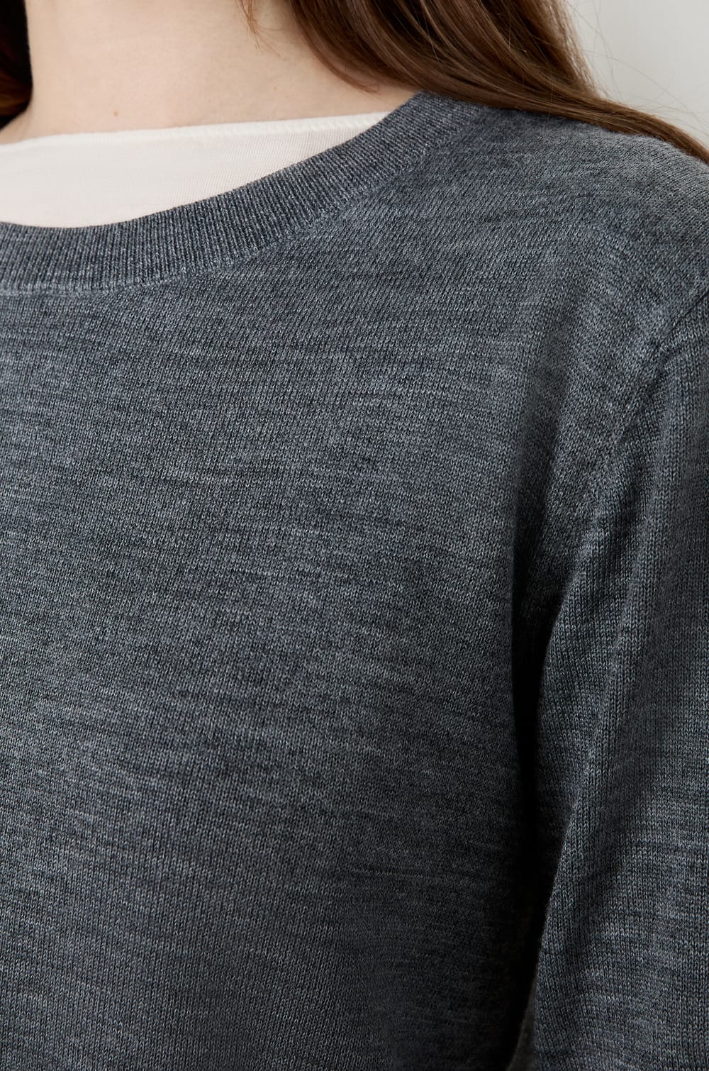 Pull manches longues avec laine;${refinementColor}