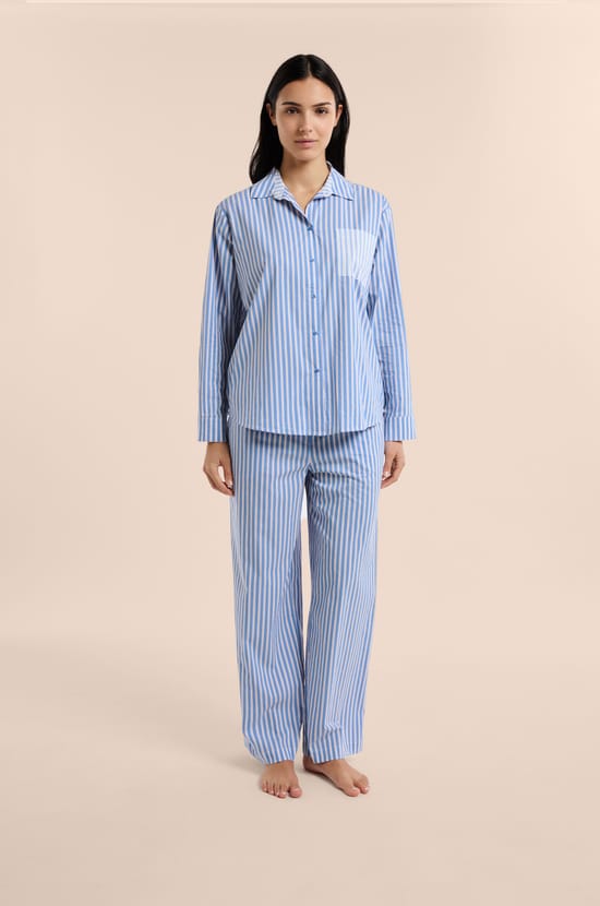 Striped Pyjama Shirt;${refinementColor}