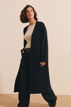 Manteau long fluide;${refinementColor}