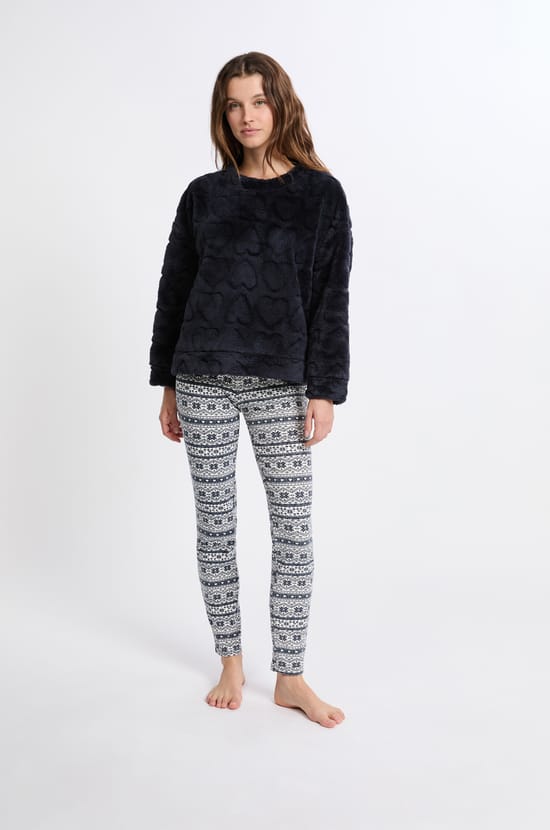 Pyjama 2 pièces à motifs;${refinementColor}