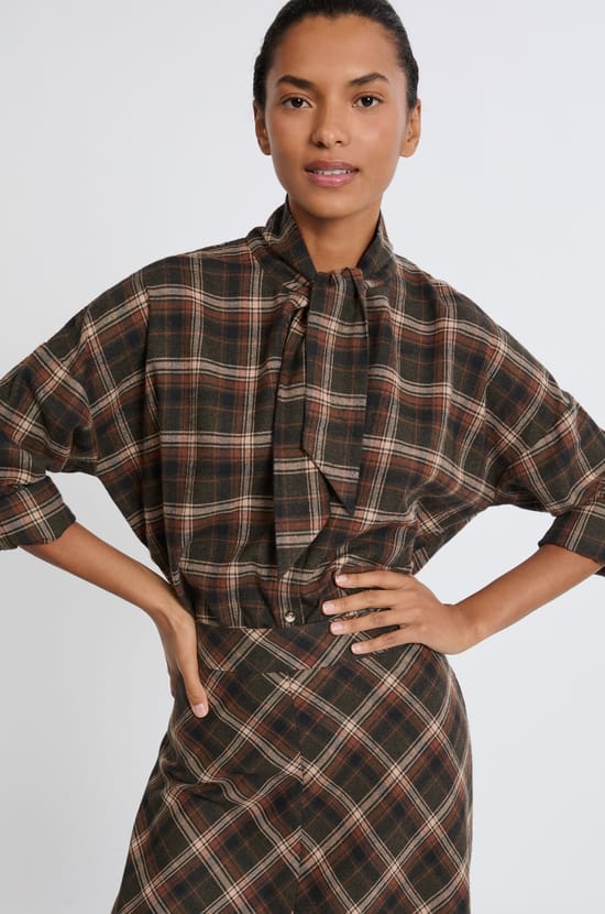 Chemise à motifs en coton;${refinementColor}