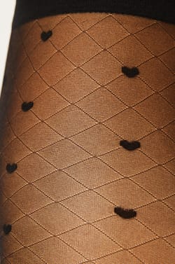 Modische strumpfhose mit herzen aus tupfenmull;${refinementColor}