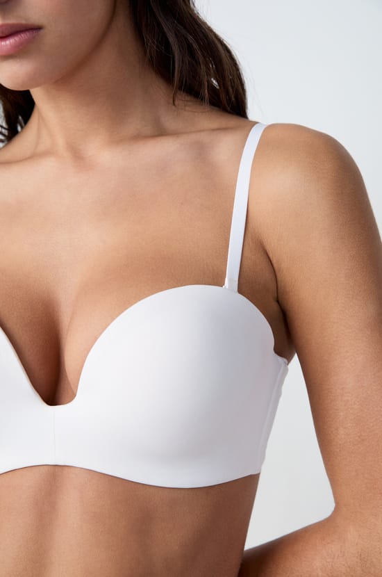 Push-up strapless bra with removable straps, cup A-B;${refinementColor}