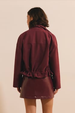 Veste saharienne courte effet su&eacute;dine;${refinementColor}
