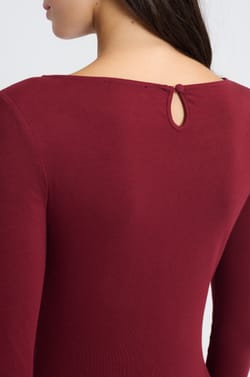 Body manches longues en coton;${refinementColor}