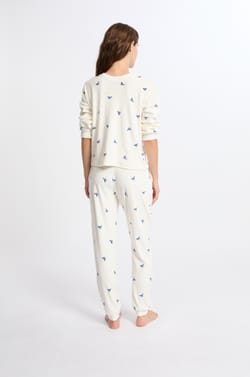 Pyjama 2 pièces manches longues à motifs;${refinementColor}
