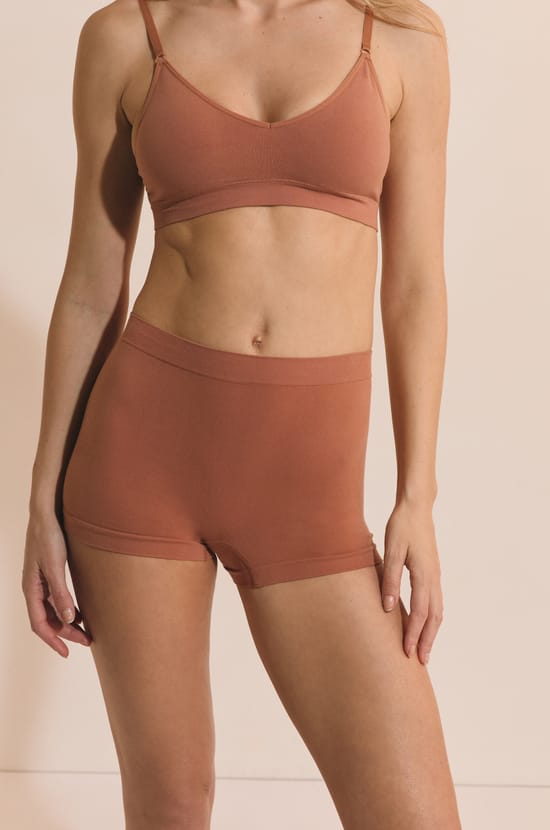 Short boyleg sans coutures en coton biologique;${refinementColor}