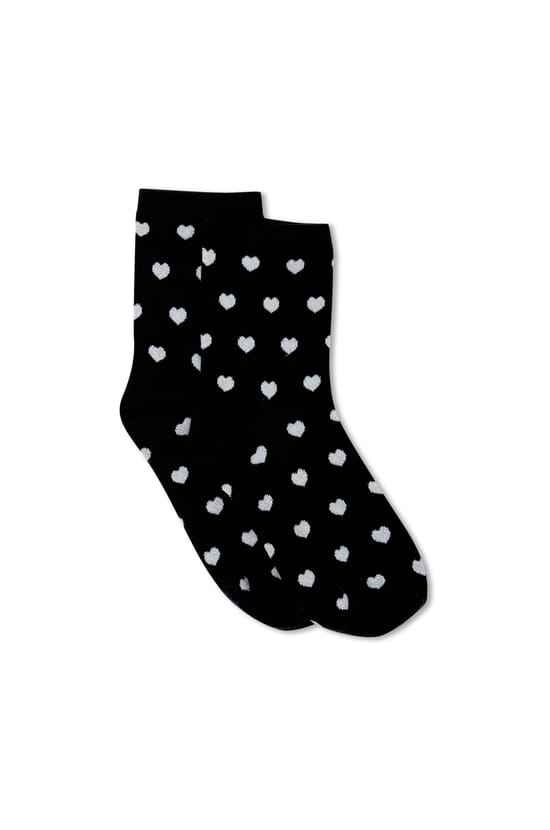 Chaussettes avec coton &agrave; motifs coeurs;${refinementColor}