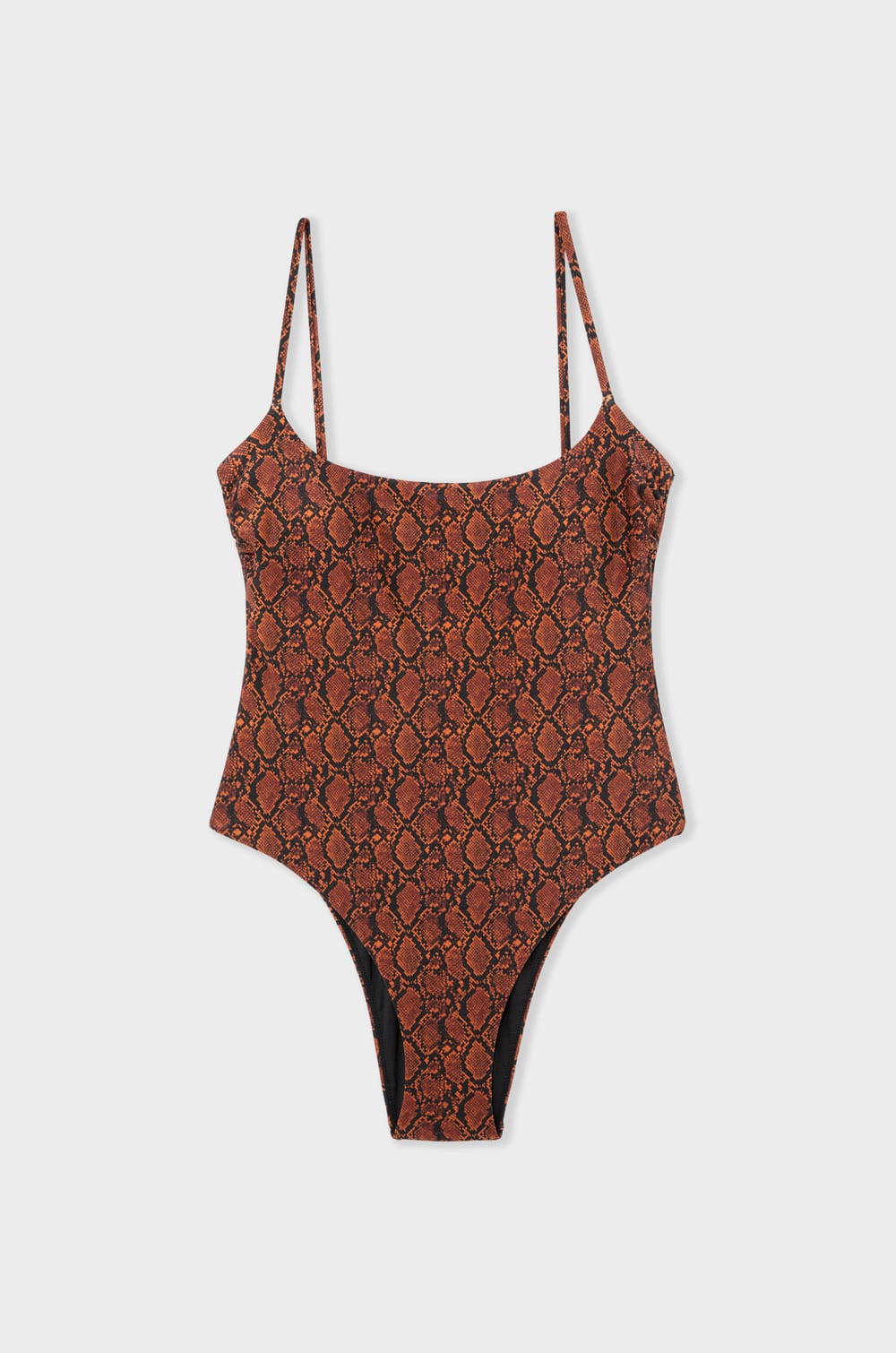 One-Piece Swimsuit with Python Print and Jewel Detail;${refinementColor}