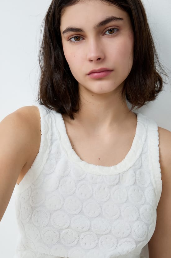 Smiley®ORIGINALS Cotton Terry Tank Top;${refinementColor}