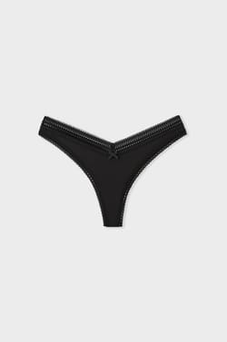 V-Shape Tanga With Lace Details;${refinementColor}