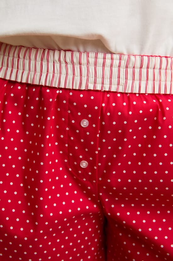 Short de pyjama &agrave; pois avec coton;${refinementColor}
