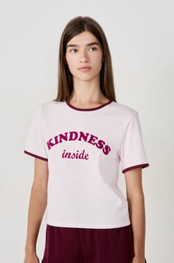 T-shirt de pyjama imprimé;${refinementColor}